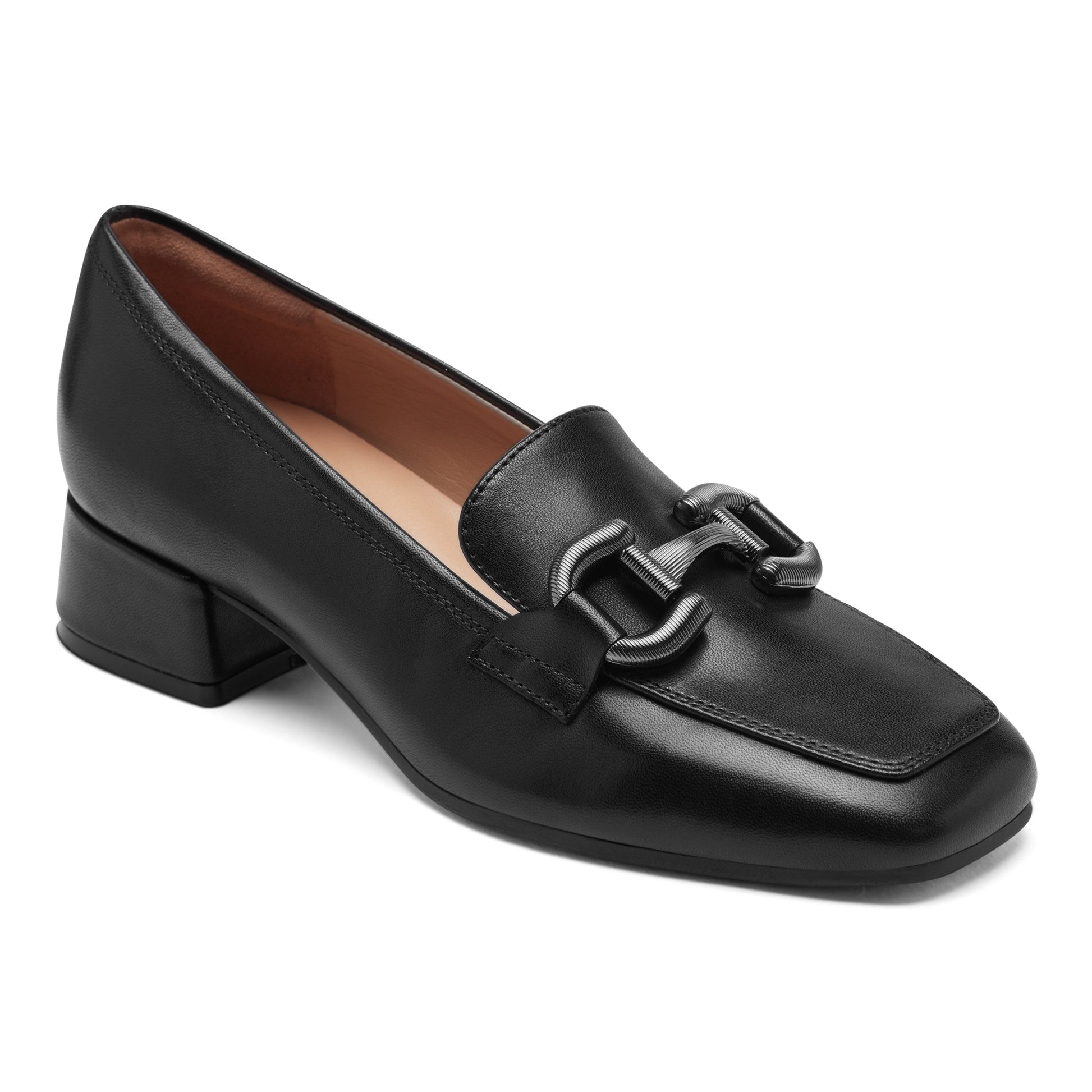 Easy Spirit Franny Dress Loafers - Black Leather