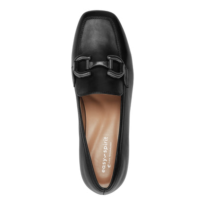 Easy Spirit Franny Dress Loafers - Black Leather