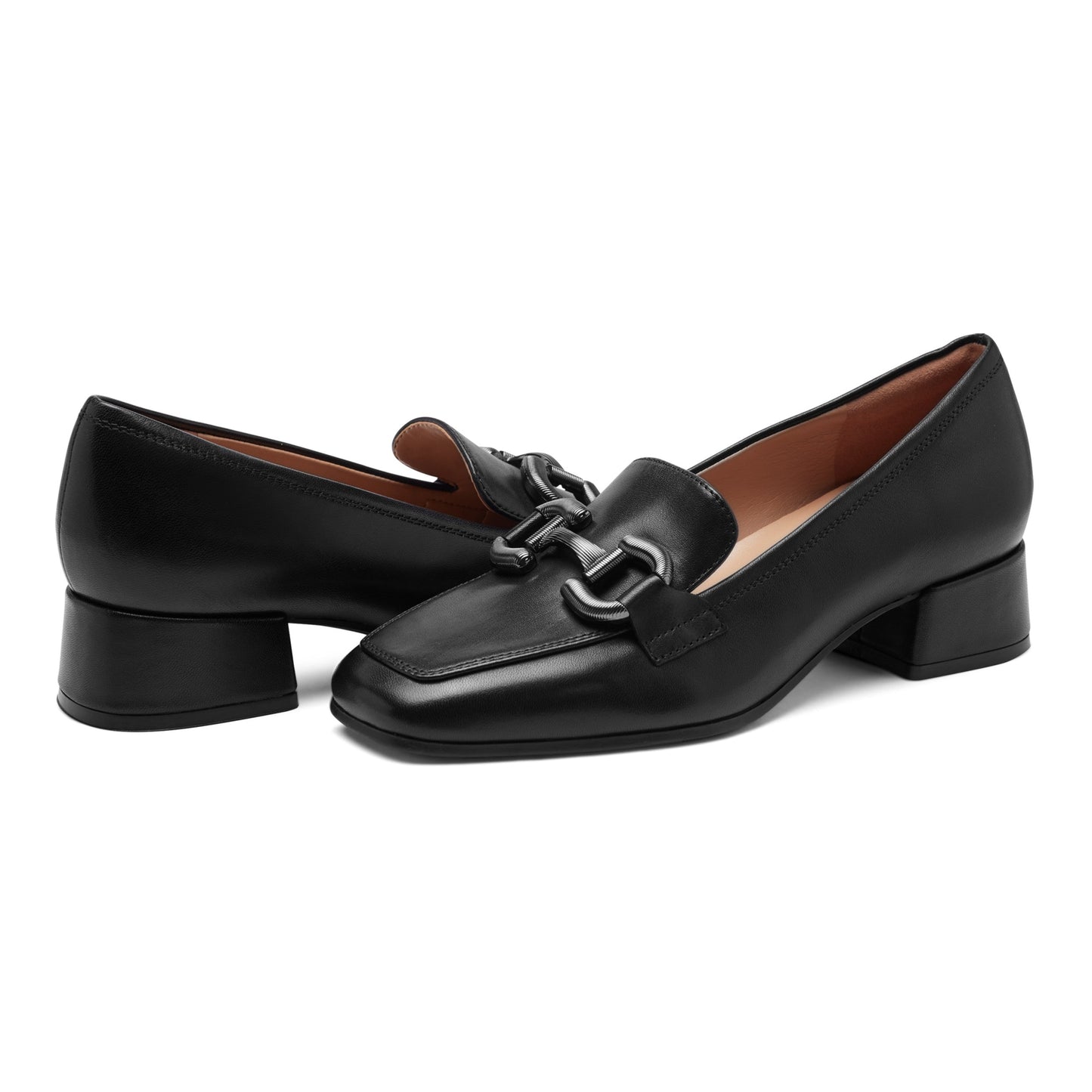Easy Spirit Franny Dress Loafers - Black Leather