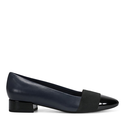 Easy Spirit Casta Cap Toe Dress Pumps - Navy Leather