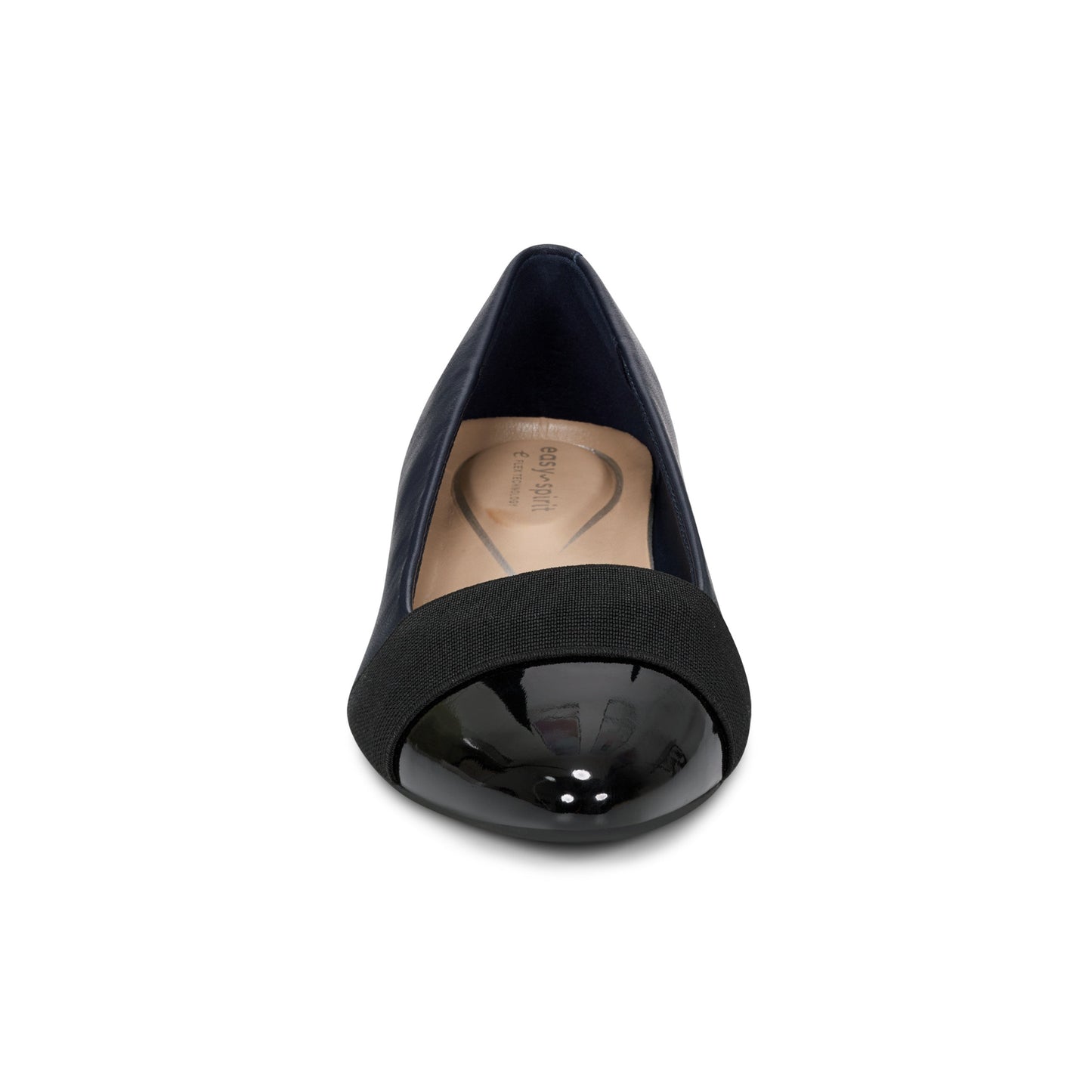 Easy Spirit Casta Cap Toe Dress Pumps - Navy Leather
