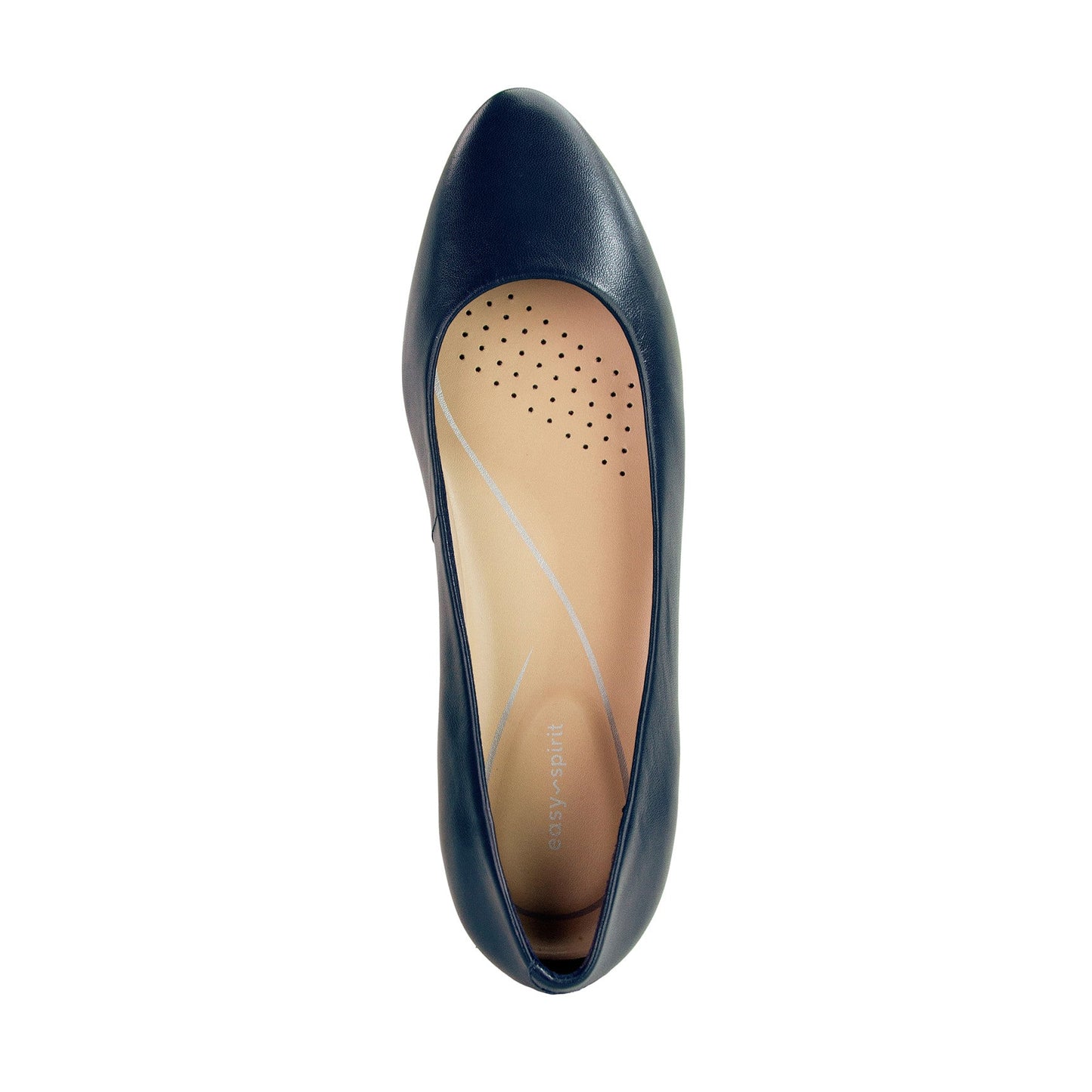Easy Spirit Caldise Leather Low Heel Dress Shoes - Navy Leather