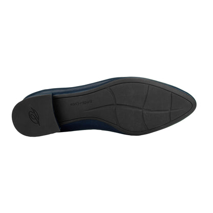 Easy Spirit Caldise Leather Low Heel Dress Shoes - Navy Leather