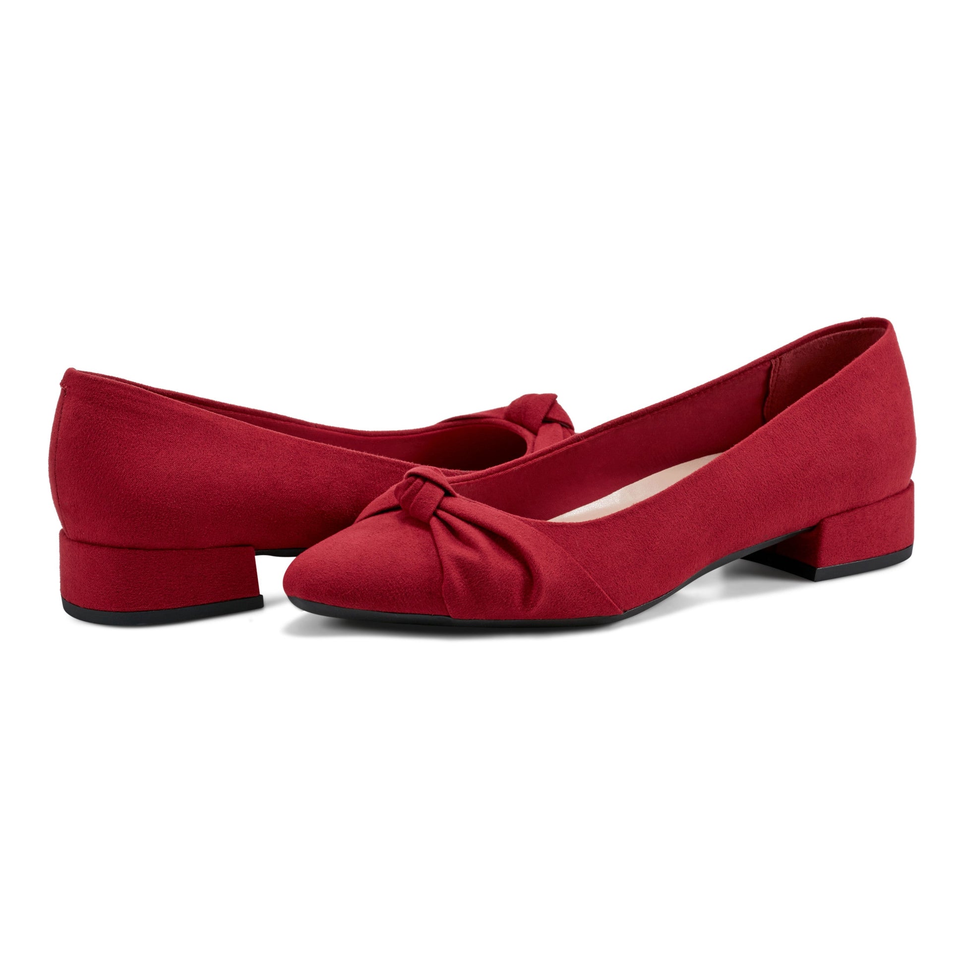 Easy Spirit Cristen Dress Pumps - Red Suede