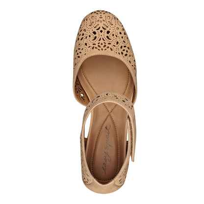 Easy Spirit Cindie Mary Jane Heels - Biscuit