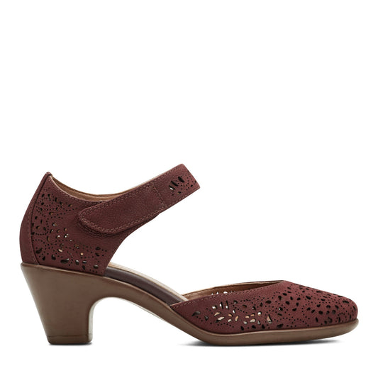 Easy Spirit Cindie Mary Jane Heels - Red Leather