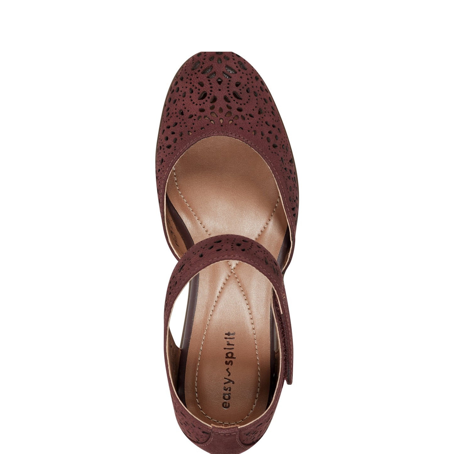 Easy Spirit Cindie Mary Jane Heels - Red Leather