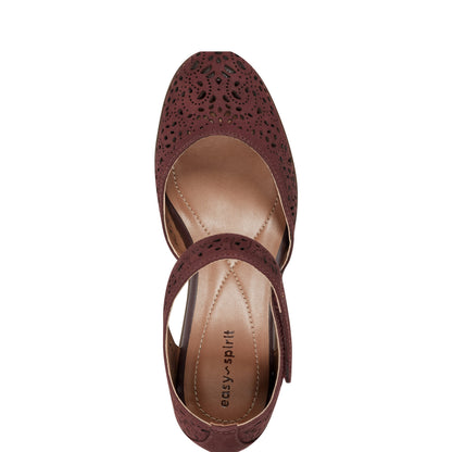 Easy Spirit Cindie Mary Jane Heels - Red Leather