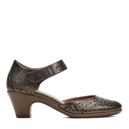Easy Spirit Cindie Mary Jane Heels - Pewter Leather