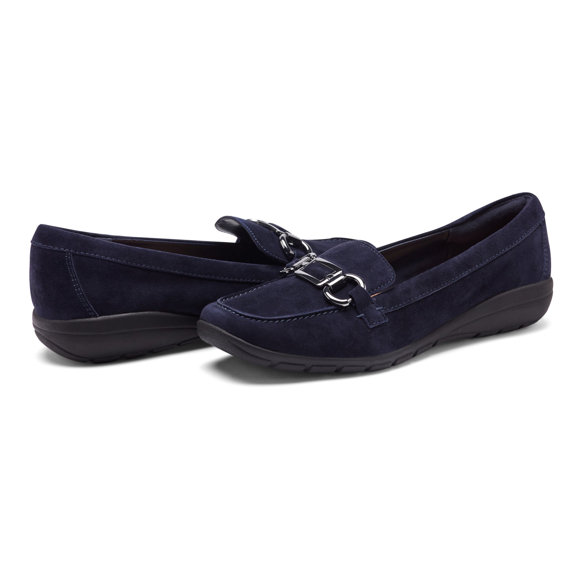 Easy Spirit Amaya Casual Flats - Navy Suede