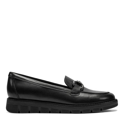 Easy Spirit Vivy Tailored Loafers - Black Leather