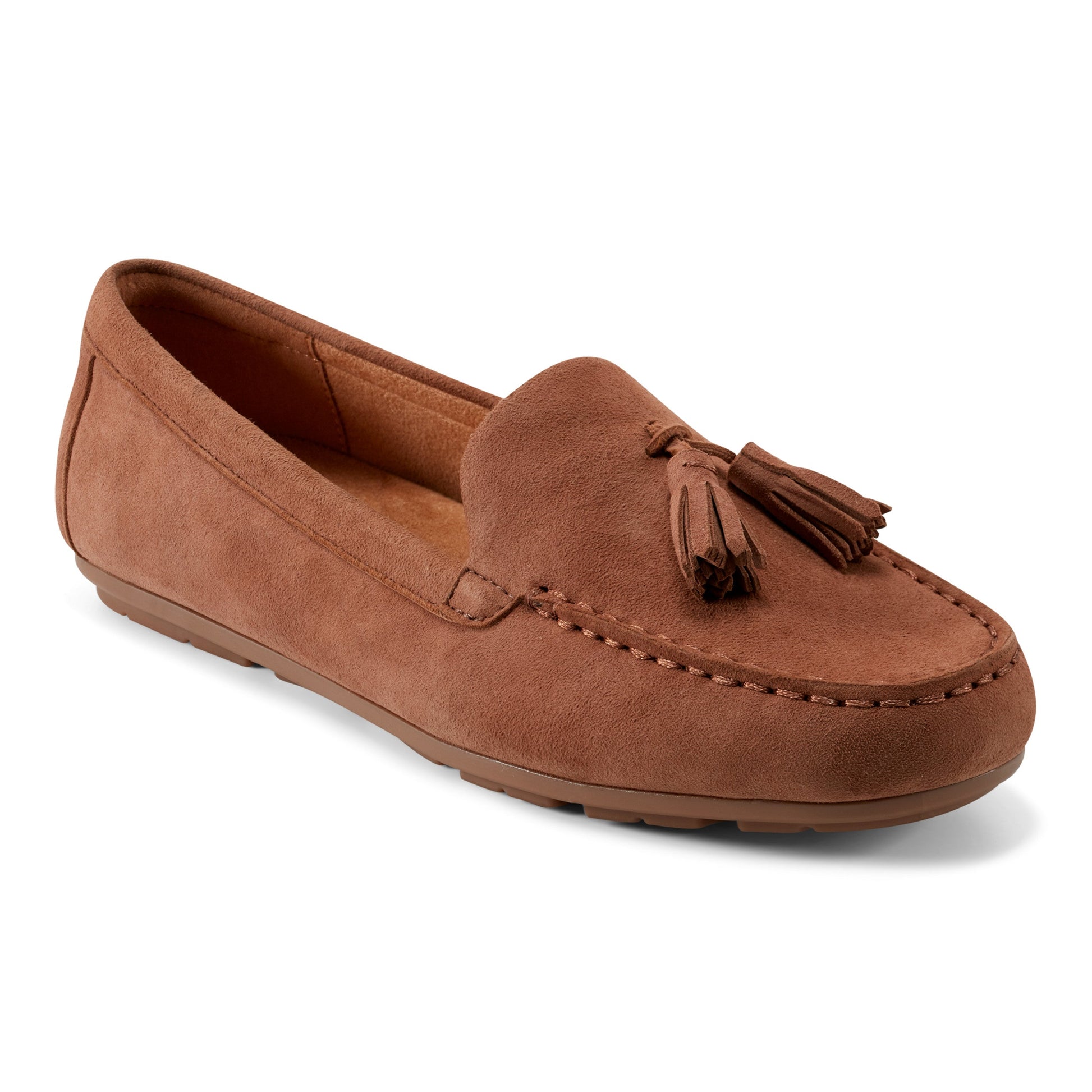Easy Spirit Joandra Casual Loafers - Light Brown Suede
