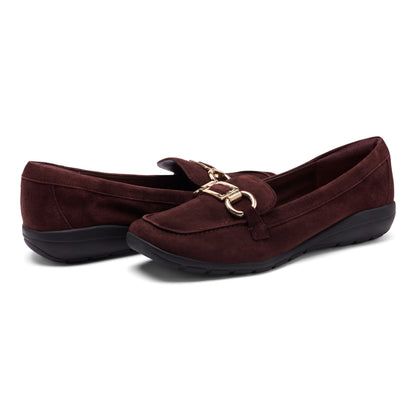 Easy Spirit Amaya Casual Flats - Red Suede