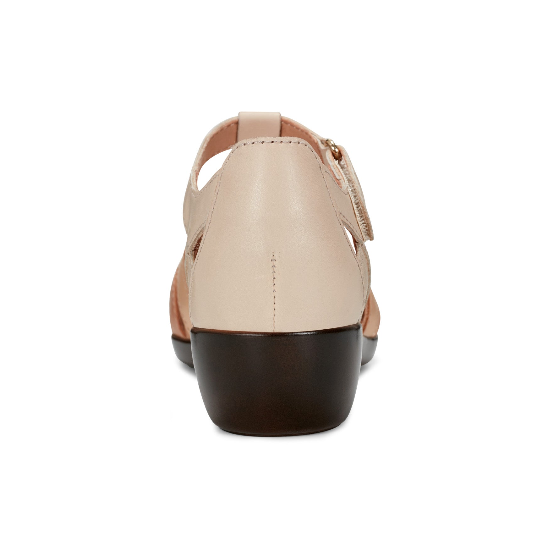 Easy Spirit Darlyn T-Strap Heels - Ivory Leather Multi