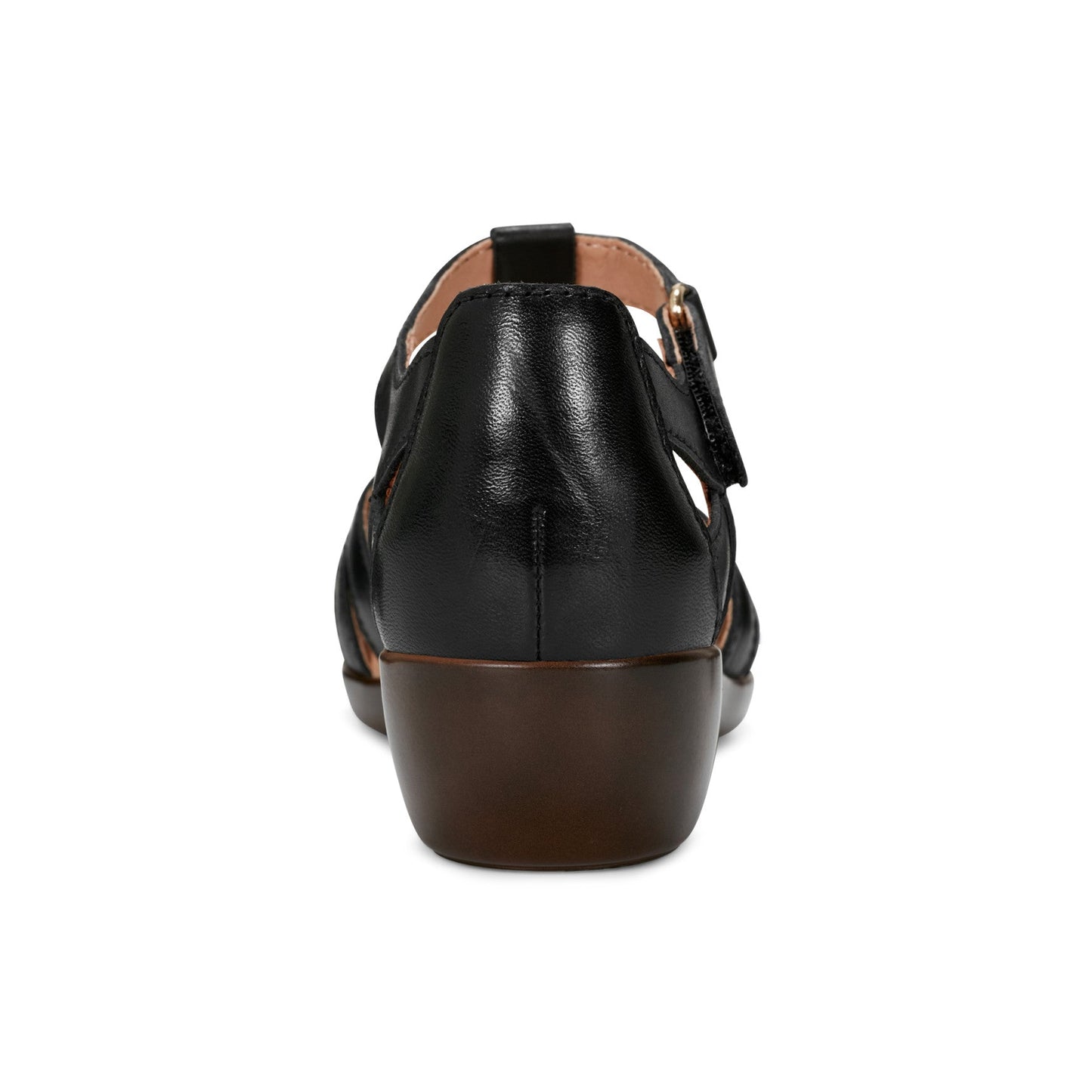 Easy Spirit Darlyn T-Strap Heels - Black Leather