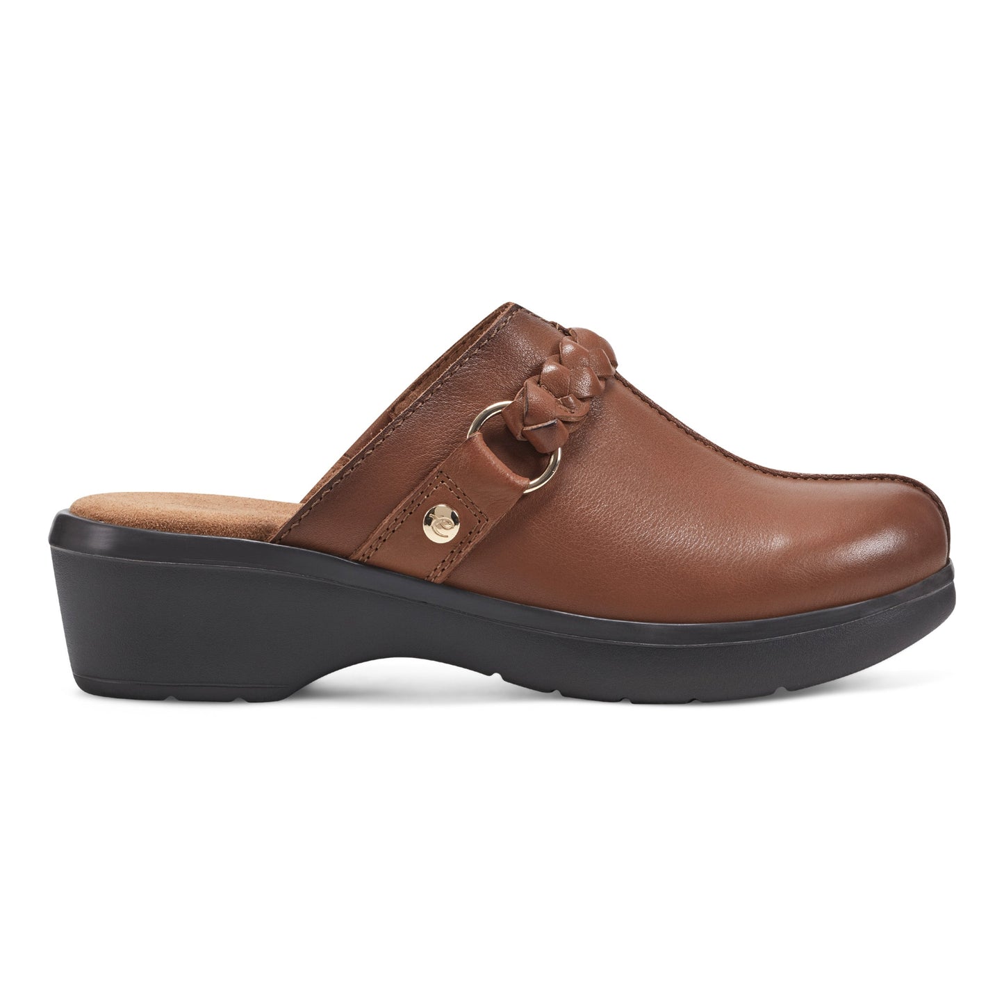 Easy Spirit Penelope Casual Clogs - Brown Leather