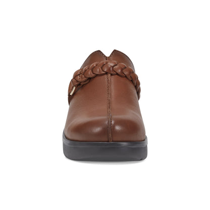 Easy Spirit Penelope Casual Clogs - Brown Leather