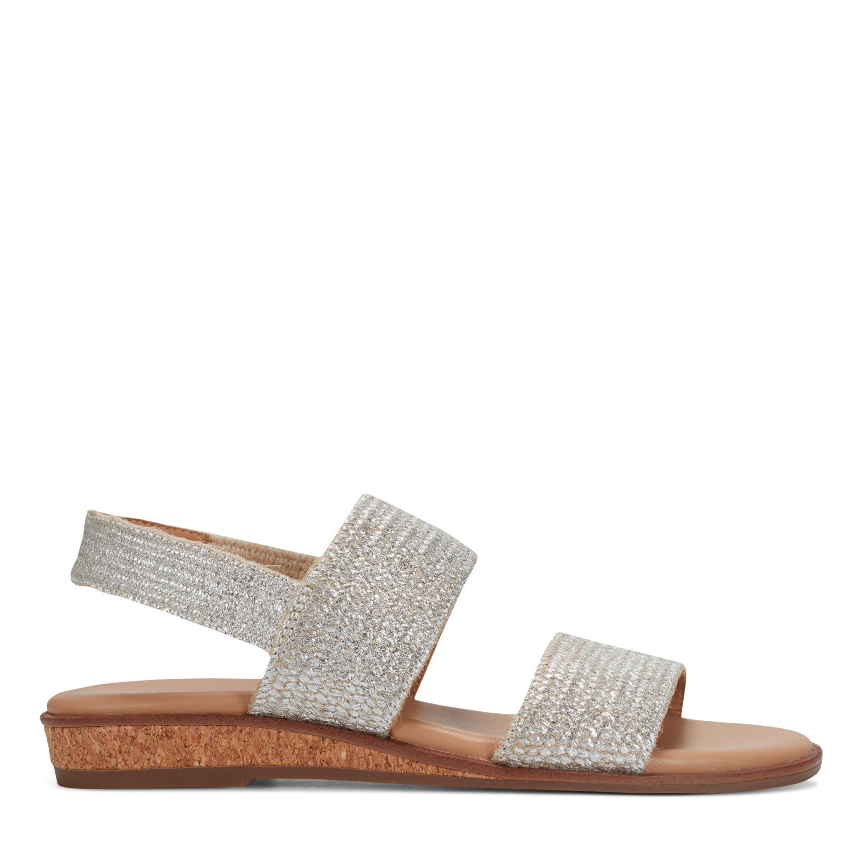 Easy Spirit Lana Flat Sandals - Silver