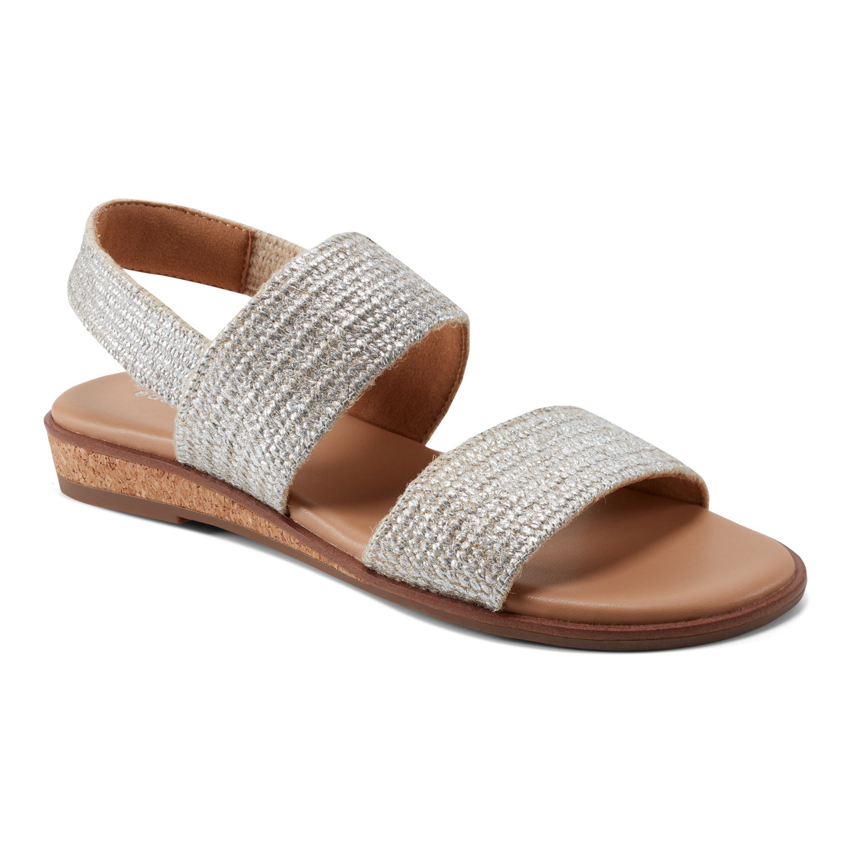 Easy Spirit Lana Flat Sandals - Silver
