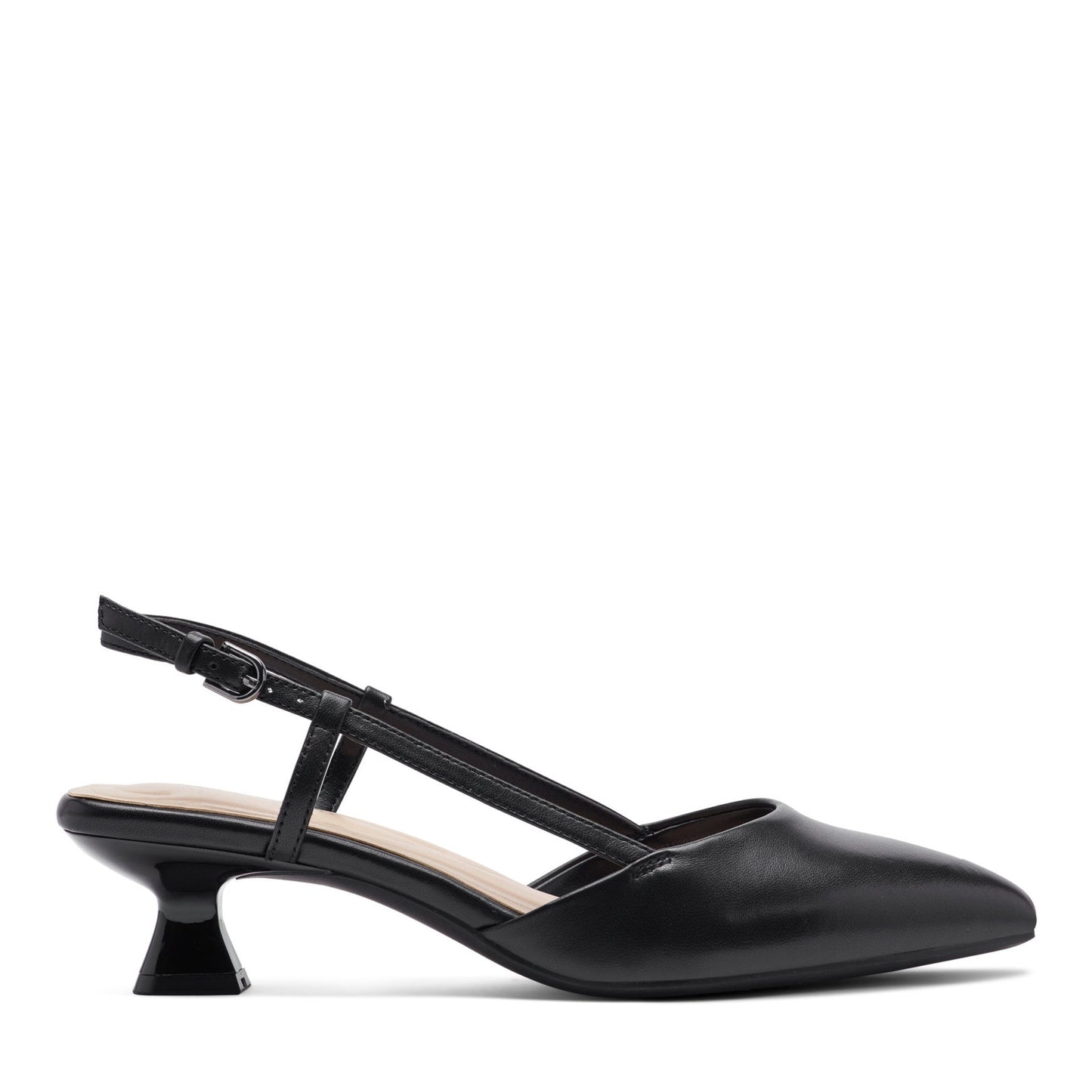 Easy Spirit Havana Slingback Pumps - Black Leather
