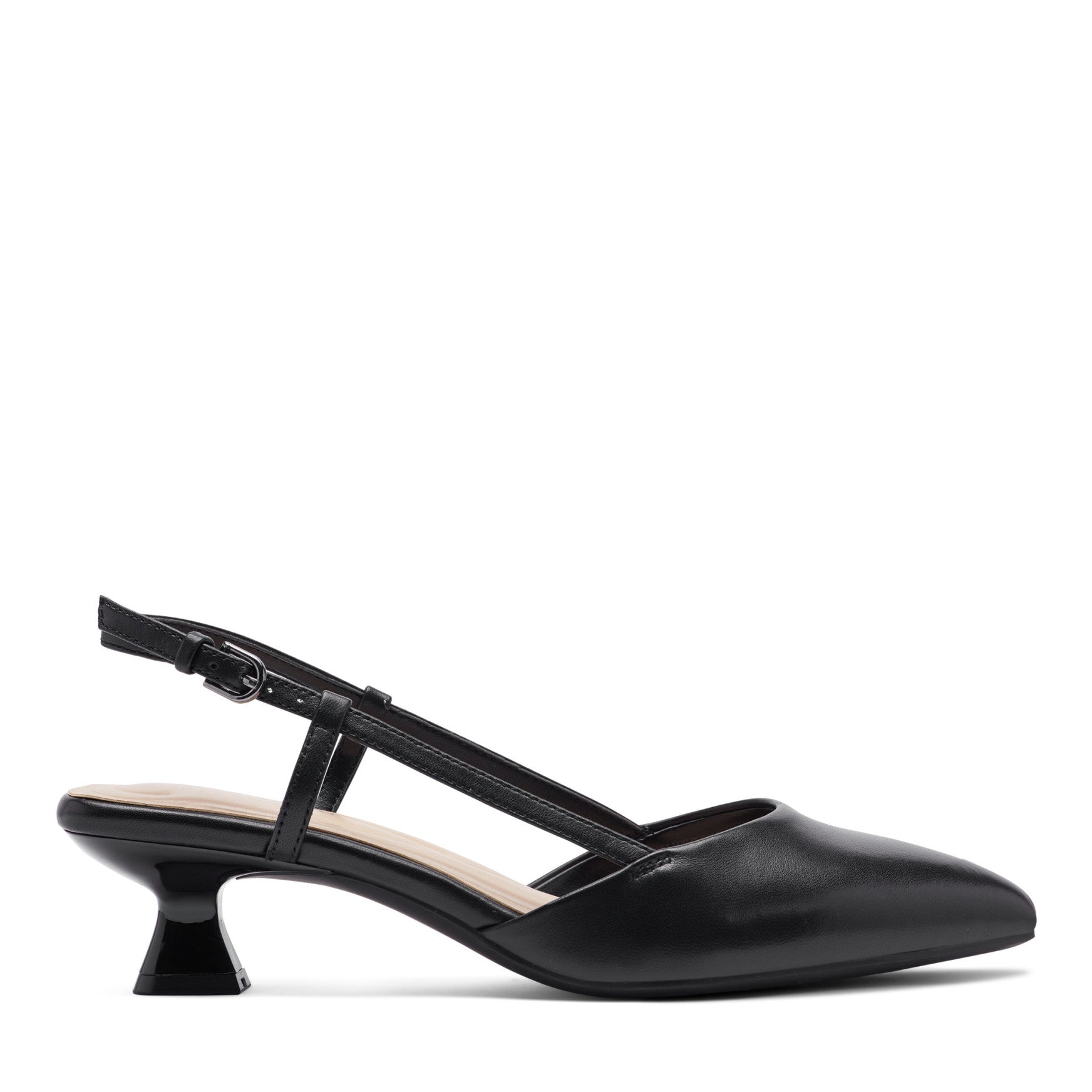Easy Spirit Havana Slingback Pumps - Black Leather