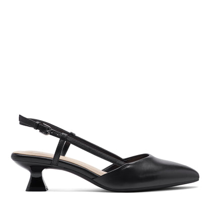 Easy Spirit Havana Slingback Pumps - Black Leather