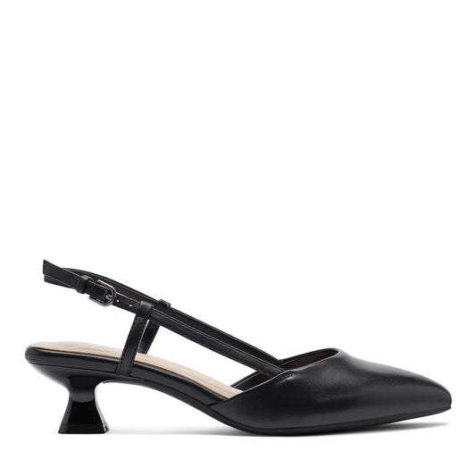 Easy Spirit Havana Slingback Pumps - Black Leather