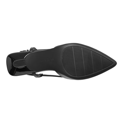 Easy Spirit Havana Slingback Pumps - Black Leather
