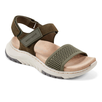 Easy Spirit Sway Casual Platform Sandals - Dark Green