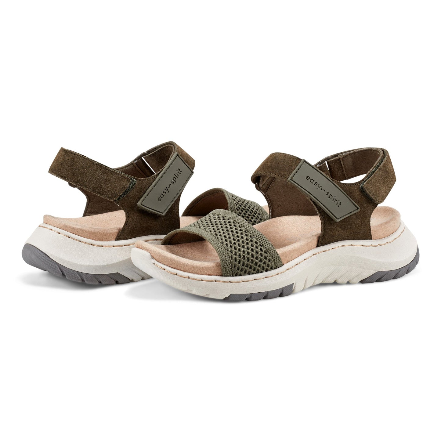 Easy Spirit Sway Casual Platform Sandals - Dark Green