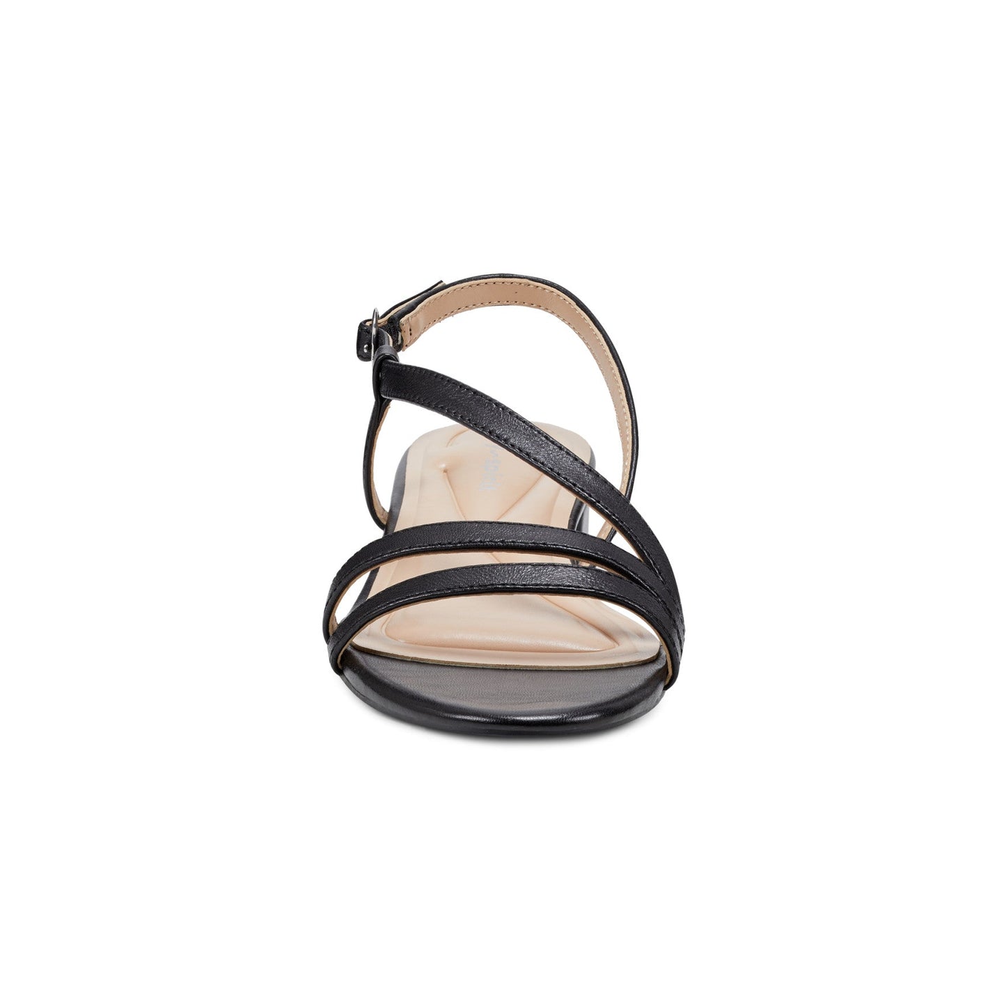 Easy Spirit Glenni Block Heel Sandals - Black Leather