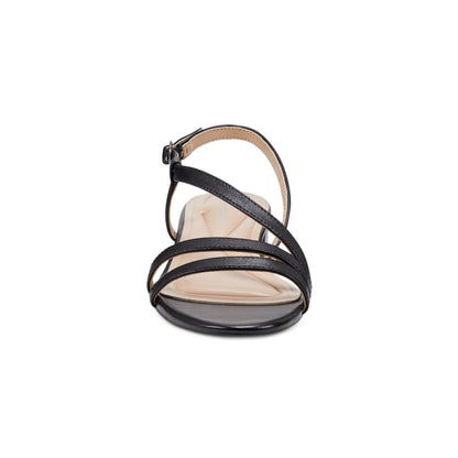 Easy Spirit Glenni Block Heel Sandals - Black Leather