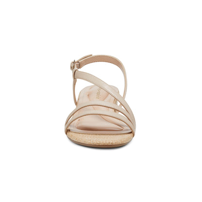 Easy Spirit Glenni Block Heel Sandals - Natural Raffia