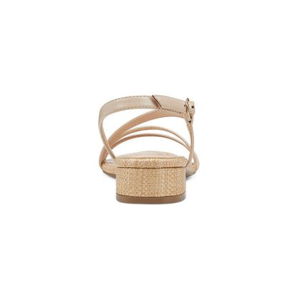 Easy Spirit Glenni Block Heel Sandals - Natural Raffia