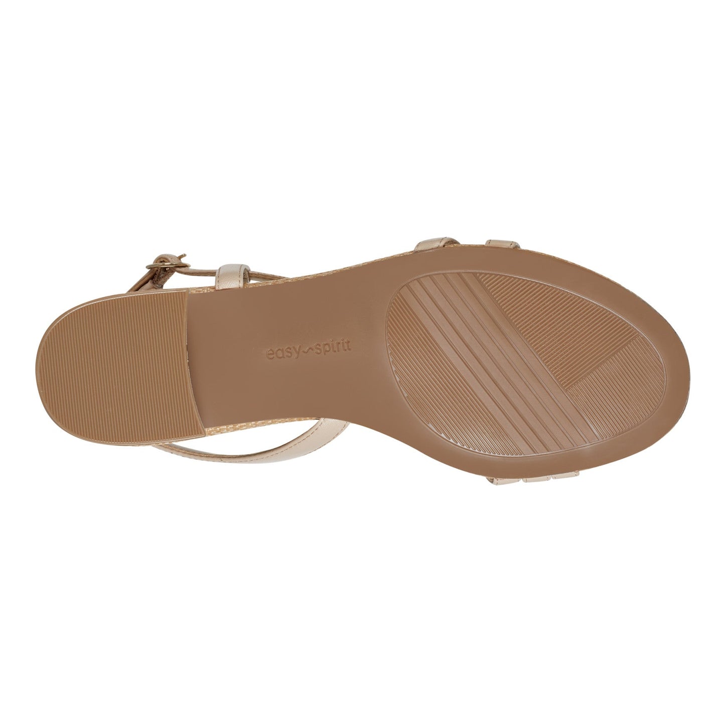 Easy Spirit Glenni Block Heel Sandals - Natural Raffia