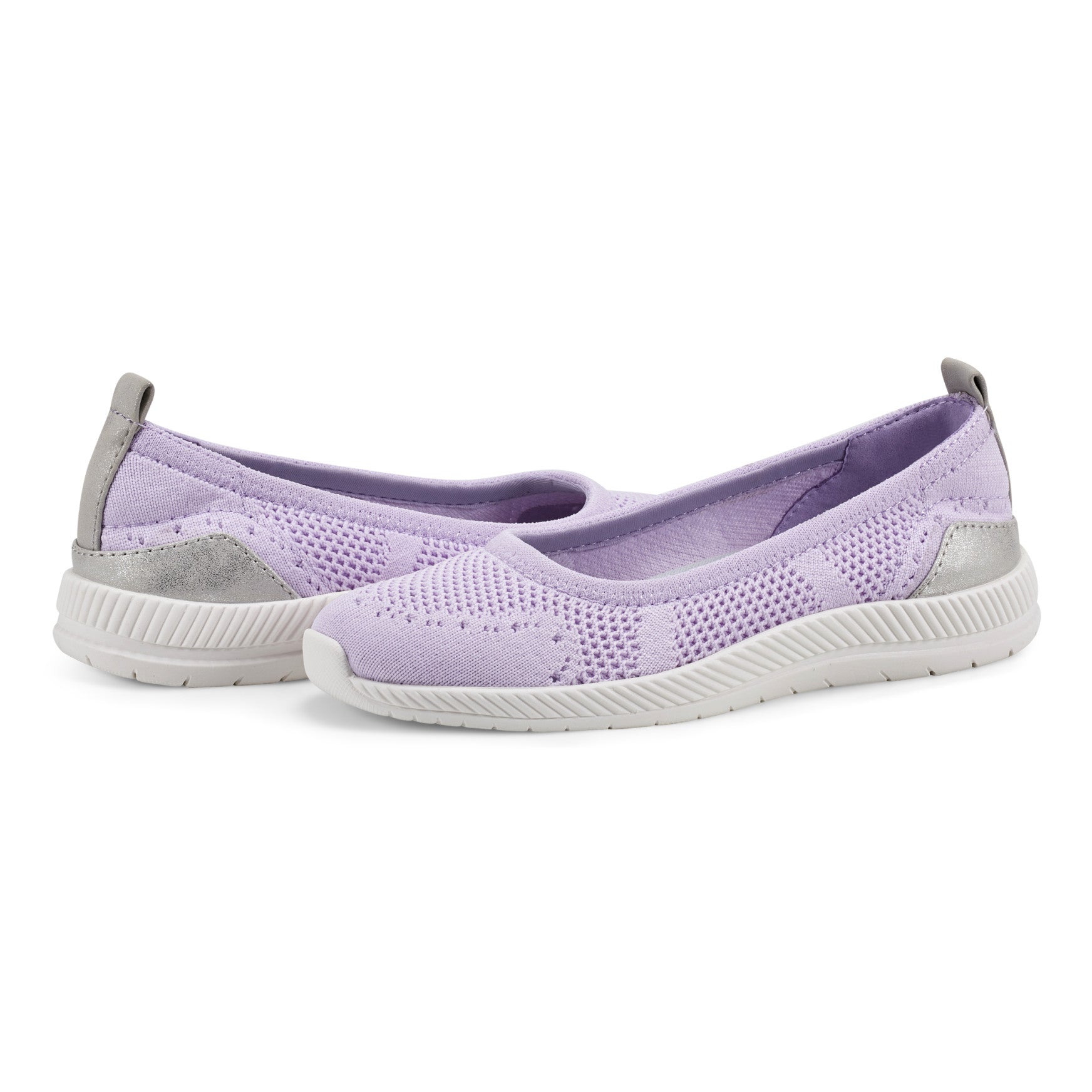 Easy Spirit Glitz Walking Shoes - Purple Knit