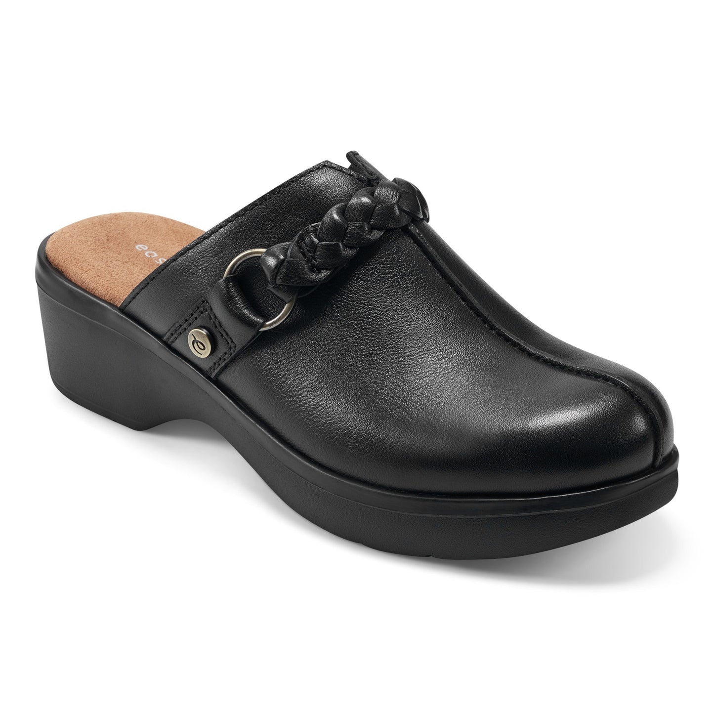 Easy Spirit Penelope Casual Clogs - Black Leather