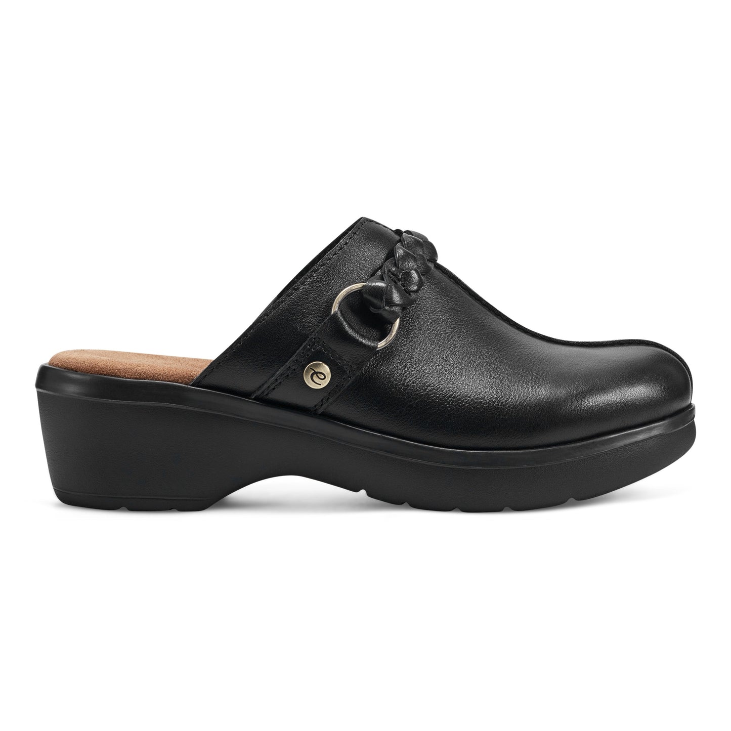 Easy Spirit Penelope Casual Clogs - Black Leather