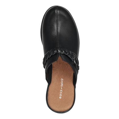 Easy Spirit Penelope Casual Clogs - Black Leather