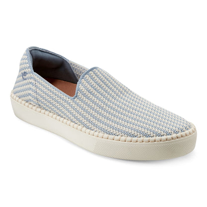 Easy Spirit Presley Casual Slip On Flats - Blue/Cream Stripe