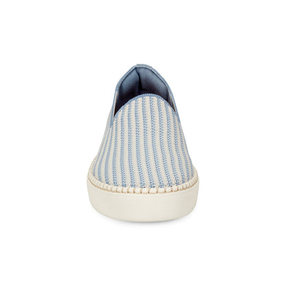 Easy Spirit Presley Casual Slip On Flats - Blue/Cream Stripe