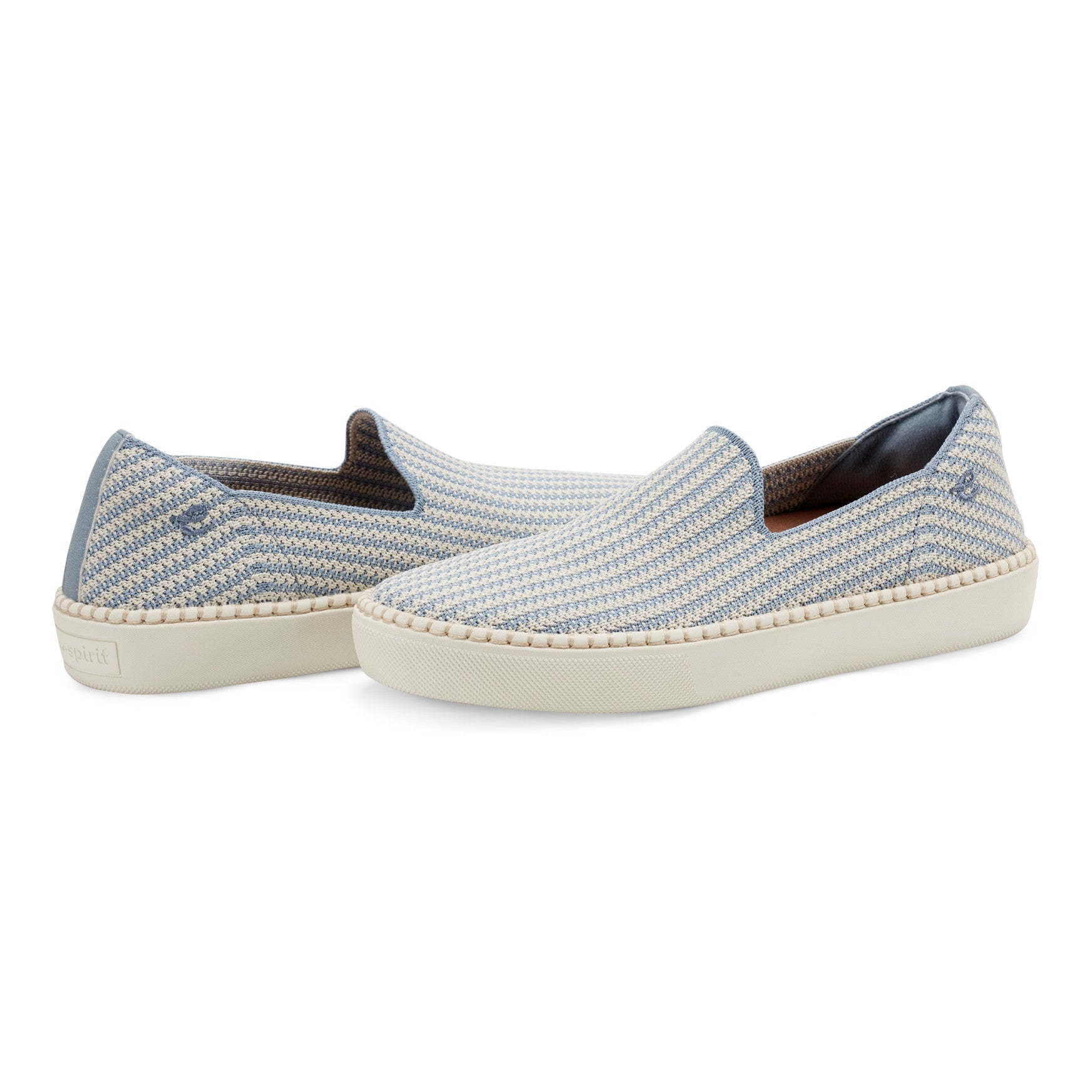 Easy Spirit Presley Casual Slip On Flats - Blue/Cream Stripe