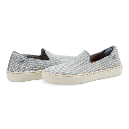 Easy Spirit Presley Casual Slip On Flats - Blue/Cream Stripe