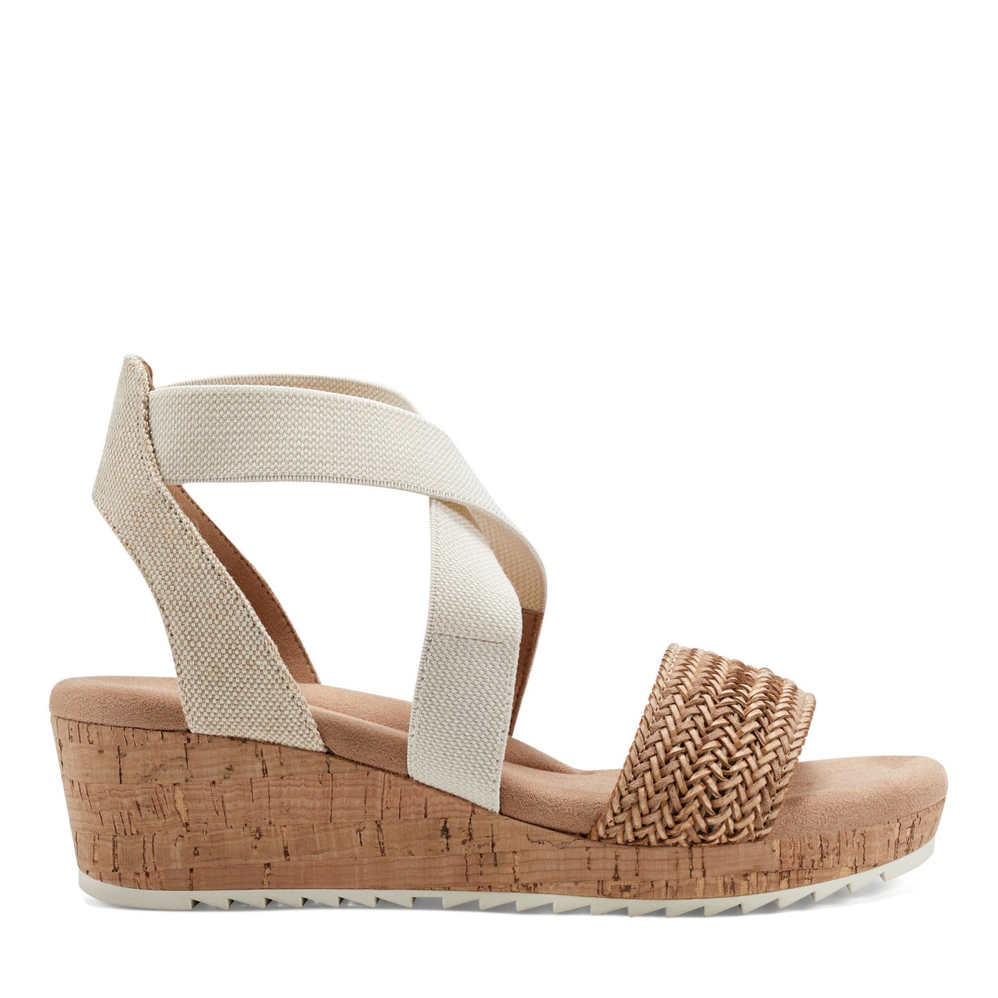 Easy Spirit Lorena Wedge Sandals - Natural