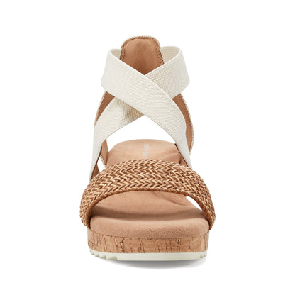 Easy Spirit Lorena Wedge Sandals - Natural
