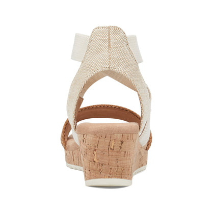 Easy Spirit Lorena Wedge Sandals - Natural