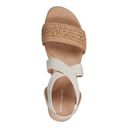Easy Spirit Lorena Wedge Sandals - Natural