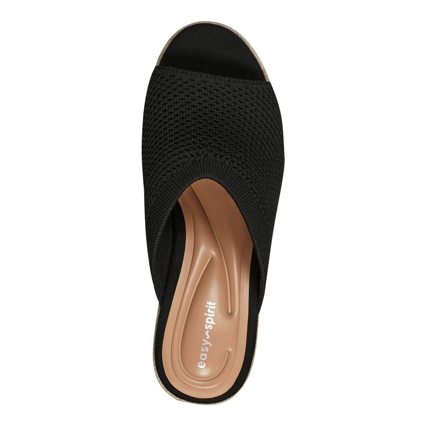 Easy Spirit Jalen Espadrille Wedge Sandals - Black