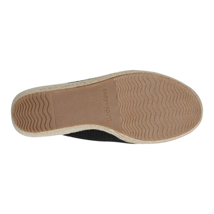 Easy Spirit Jalen Espadrille Wedge Sandals - Black