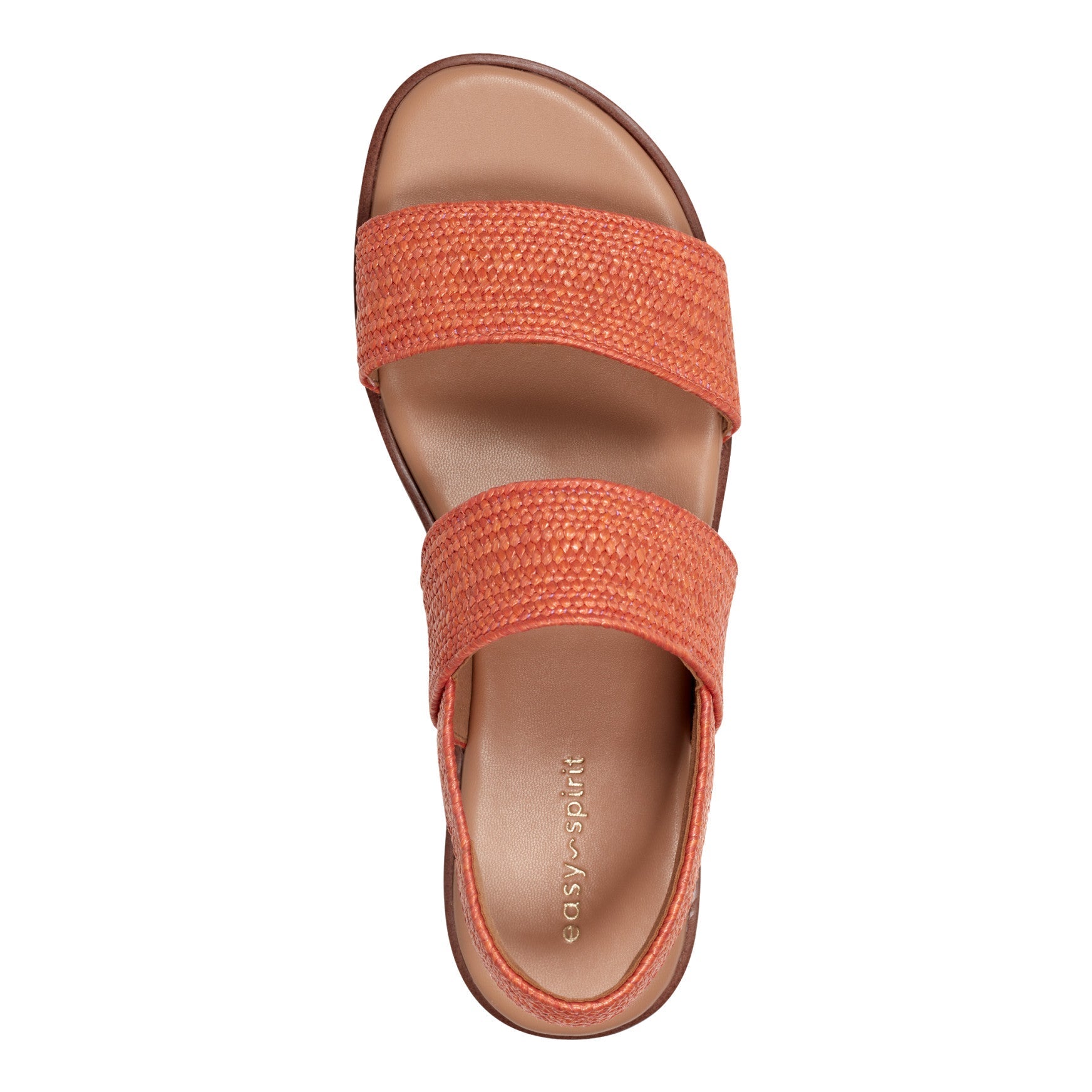 Easy Spirit Lana Flat Sandals - Orange Raffia